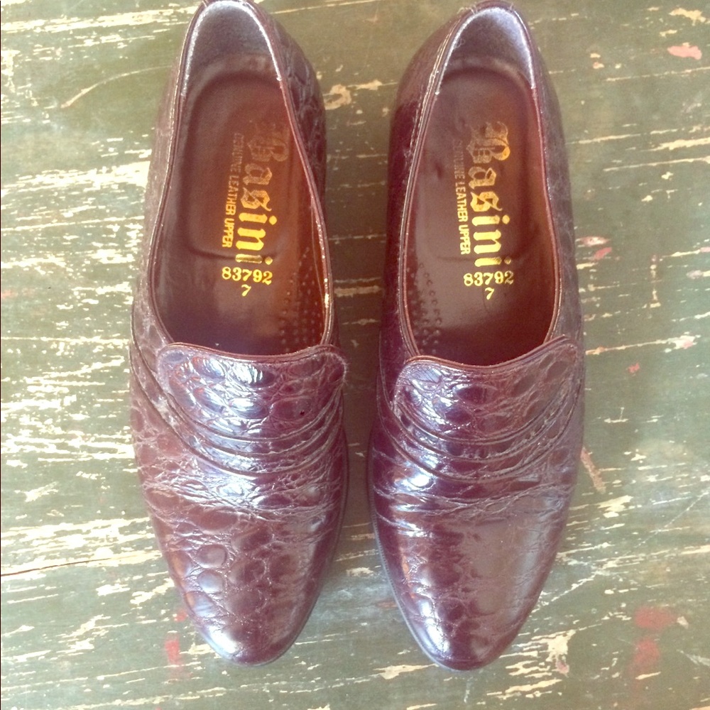 Basini The Executive brown leather slip on loafers